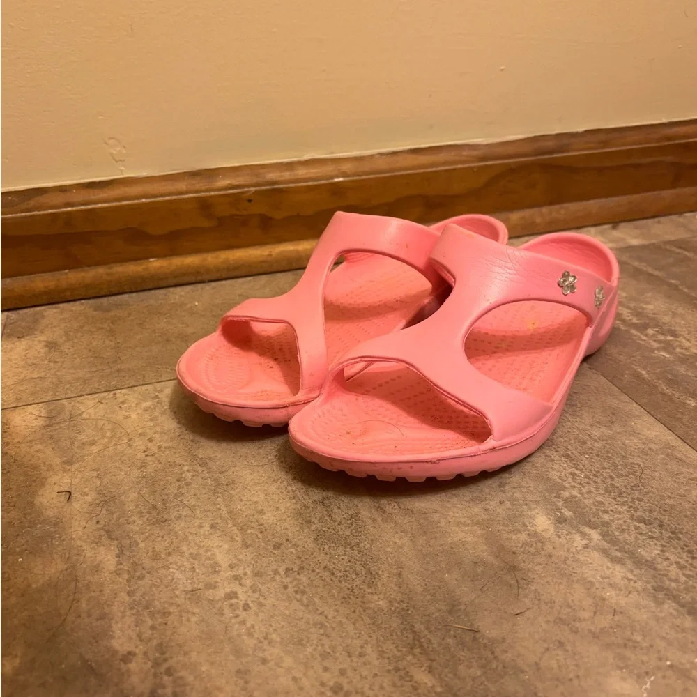 Pink Croc Sandals - Never Worn By Me - Picture 1 of 2
